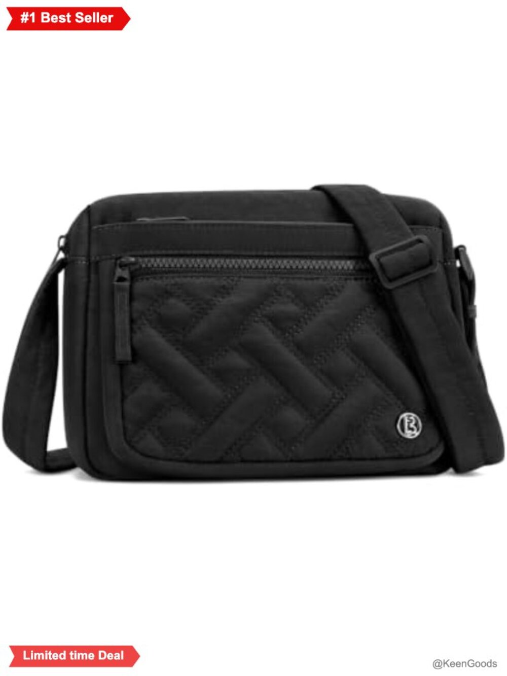 Small Quilted Nylon Crossbody Bag Lightweight Multi Pocket Puffer Purse